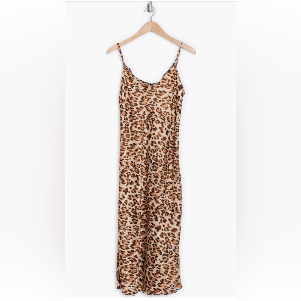 Bebe  Animal Print Midi Dress Size L - Picture 9 of 9